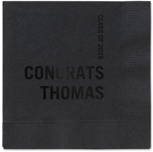 Bold Acclaim Napkin, Black, Black, black