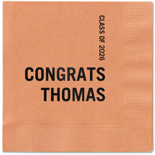 Bold Acclaim Napkin, Black, Coral, black