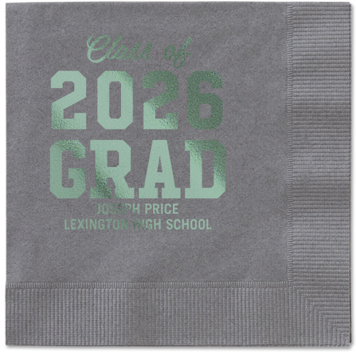 Collegiate Celebration Napkin, Green, Pewter, sage