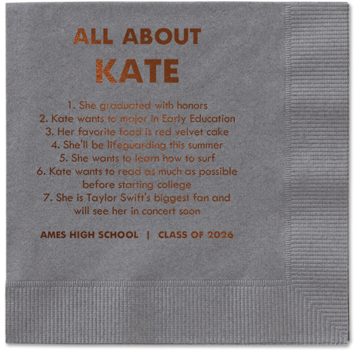 All About Napkin, Brown, Pewter, mocha