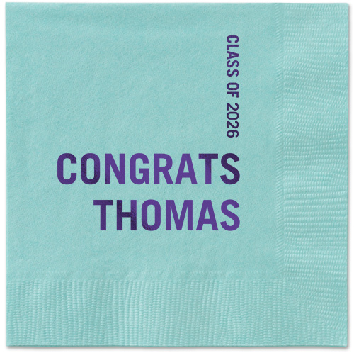 Bold Acclaim Napkin, Purple, Aqua, purple