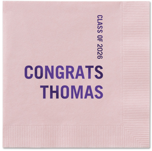 Bold Acclaim Napkin, Purple, Blush, purple