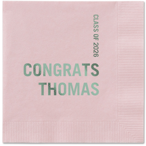 Bold Acclaim Napkin, Green, Blush, sage