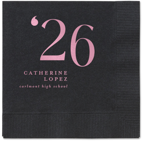 Slanted Style Napkin, Pink, Black, blush