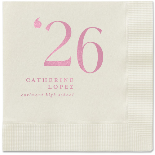 Slanted Style Napkin, Pink, Ecru, blush