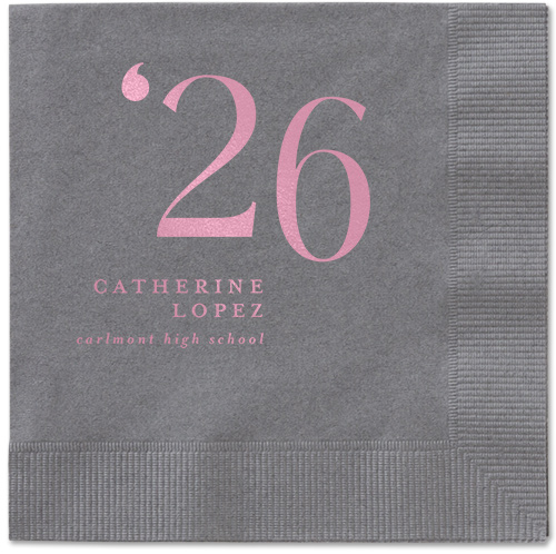 Slanted Style Napkin, Pink, Pewter, blush