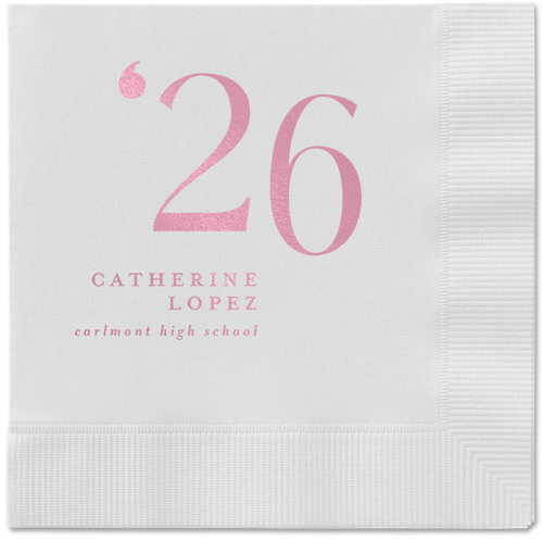 Slanted Style Napkin, Pink, White, blush