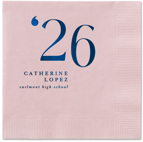 Slanted Style Napkin, Blue, Blush, midnight