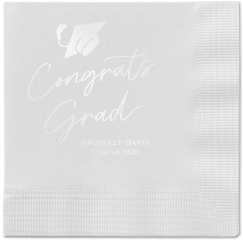 Party Cap Napkin, White, White, white