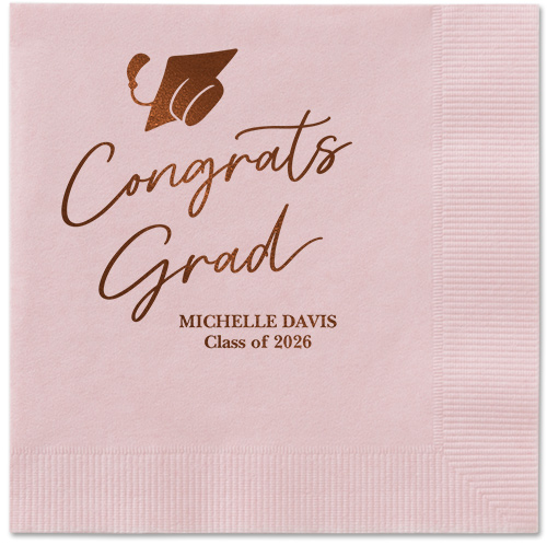 Party Cap Napkin, Brown, Blush, mocha