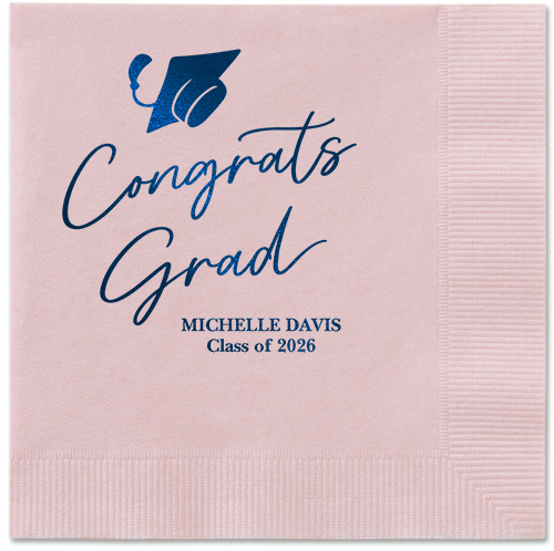 Party Cap Napkin, Blue, Blush, midnight