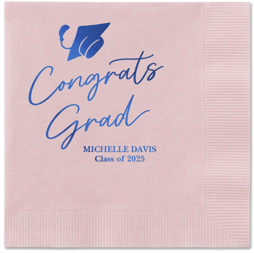 Party Cap Napkin, Blue, Blush