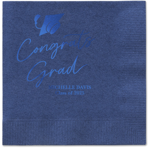 Party Cap Napkin, Blue, Navy