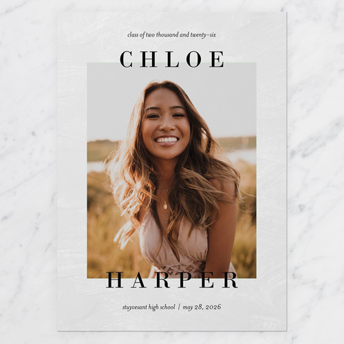 Momentous Magnificence Graduation Announcement, White, 5x7 Flat, Write Your Own, Matte, Signature Smooth Cardstock, Square, White