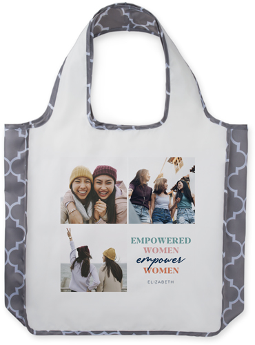 Empowered Women Reusable Shopping Bag, Classic Mosaic, Blue