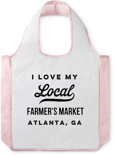 Local Market Reusable Shopping Bag, Blush, Black, black