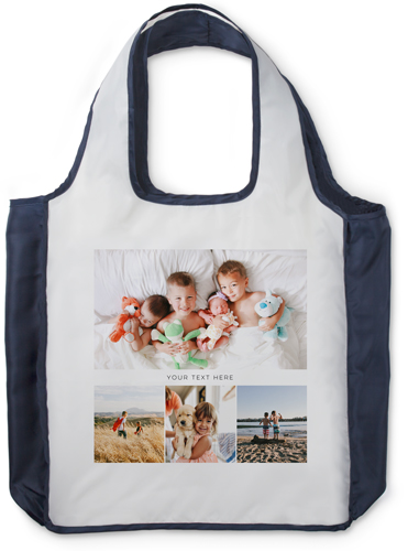 Hero Gallery of Four Reusable Shopping Bag, True Blue, Multicolor, multi