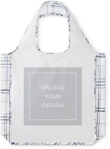 Upload Your Own Design Reusable Shopping Bag, Plaid, Multicolor