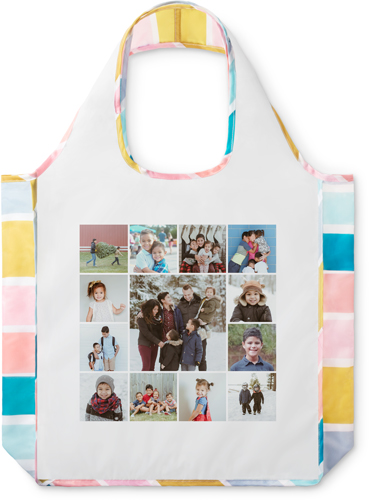 Gallery of Thirteen Reusable Shopping Bag, Stripe, Multicolor