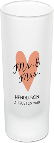 Mr and Mrs Shot Glass, Pink