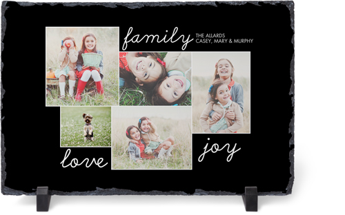 New Family Sentiment Slate Plaque, 7.5x11.5, Black