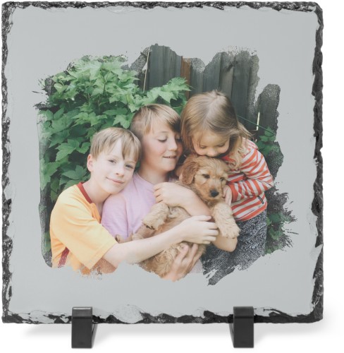 Brushed Moments Slate Plaque, 8x8, Gray