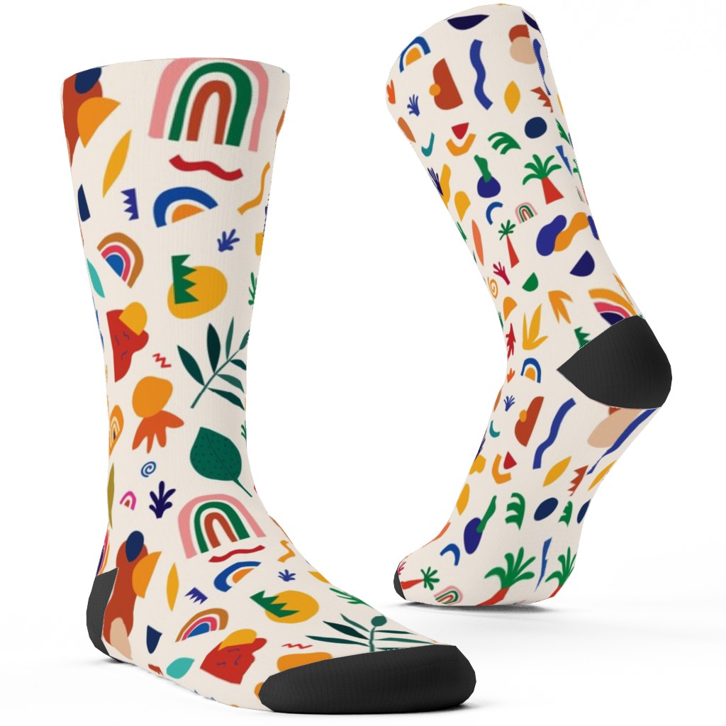 Seamless Pattern - Multi Custom Socks, Multicolor