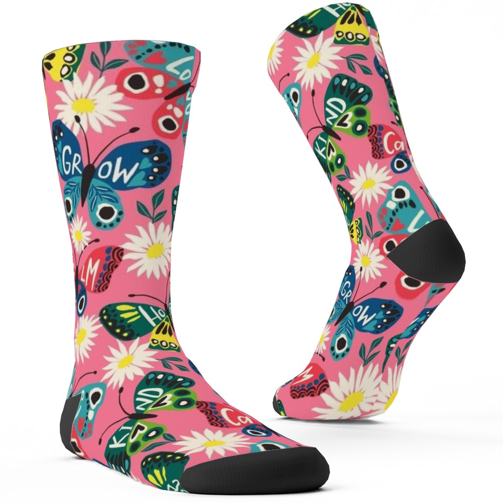 Garden Butterfly - Multi Custom Socks, Multicolor