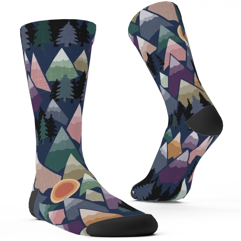 the Mountains Are Calling Custom Socks, Multicolor