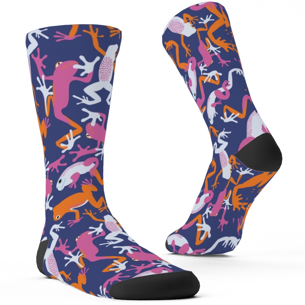 All the Frogs Custom Socks, Multicolor