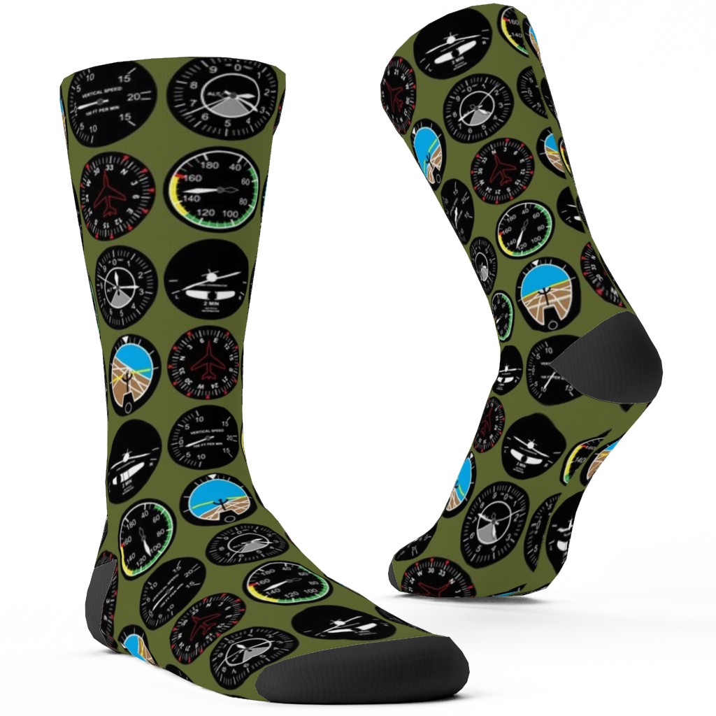 Flight Deck Custom Socks, Green