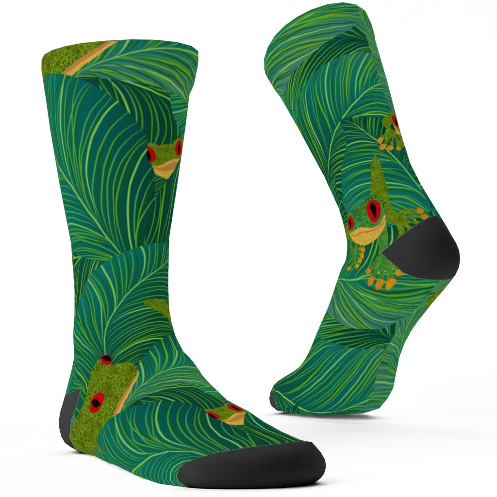 Island Peepers Custom Socks, Green