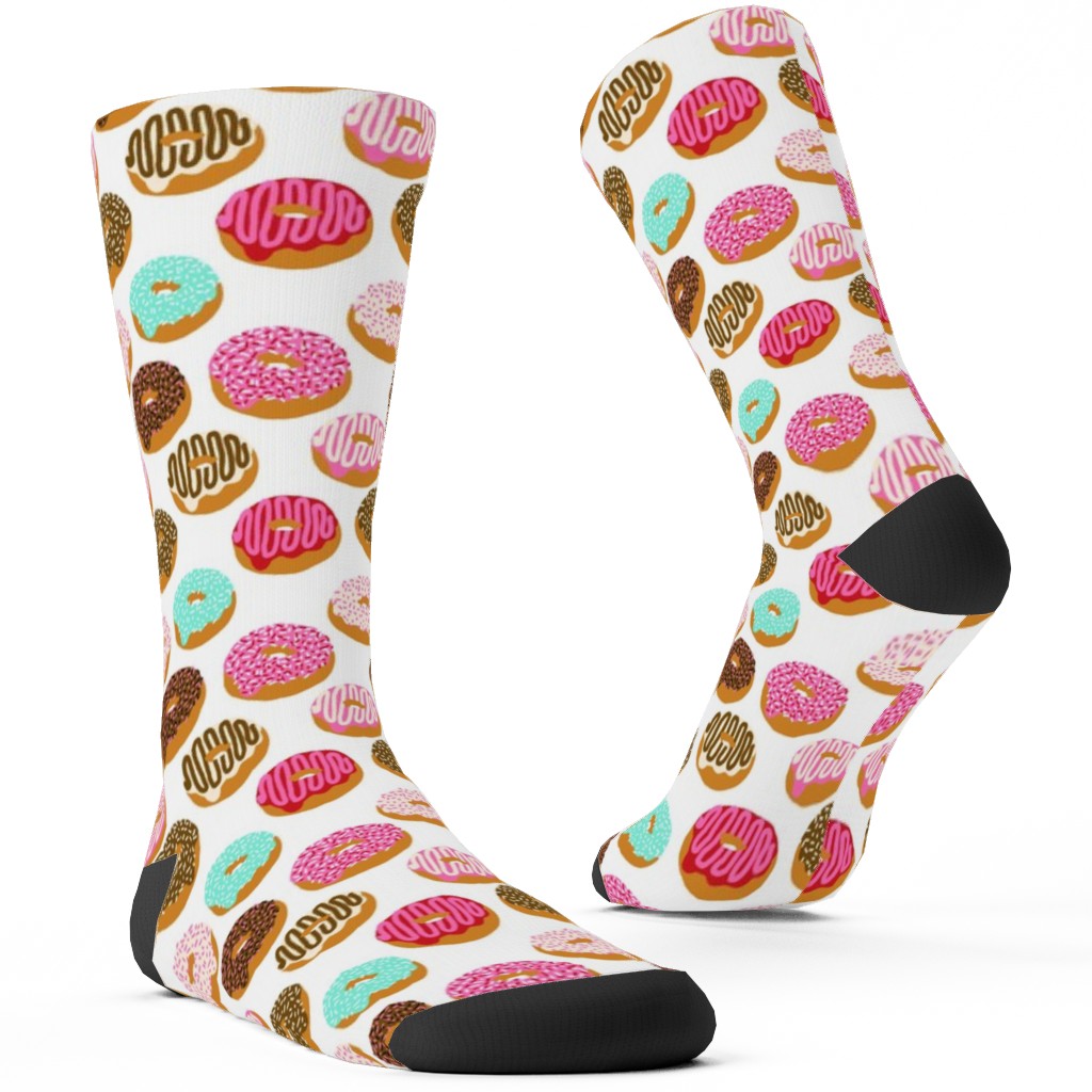 Donuts - Multicolor Custom Socks, Multicolor