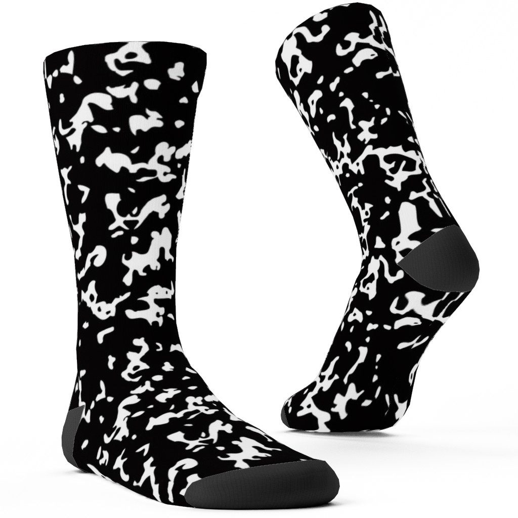 Composition Notebook - Black & White Custom Socks, Black