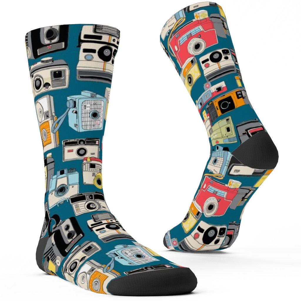 Make It Snappy Custom Socks, Multicolor, Bluebird