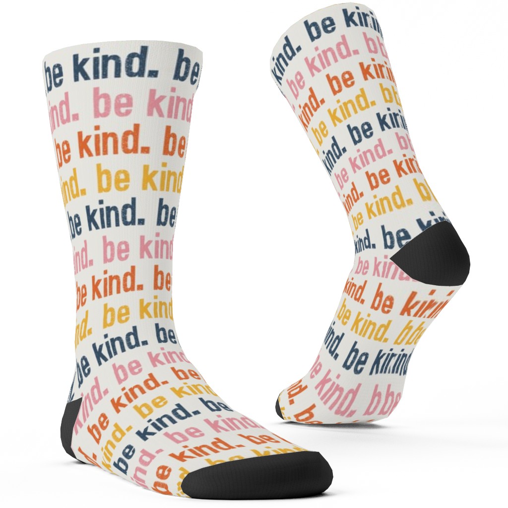 Be Kind - Multi Custom Socks, Multicolor
