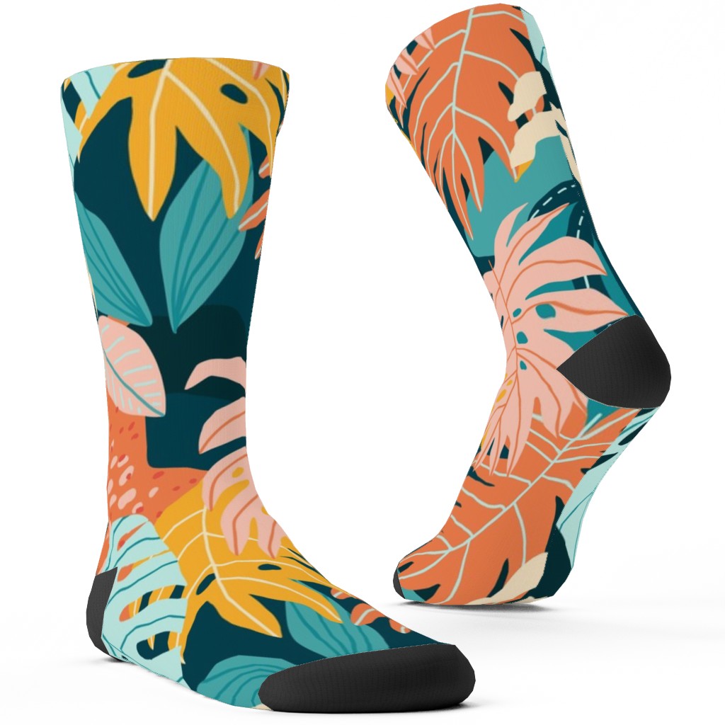 Colors of the Jungle - Multi Custom Socks, Multicolor