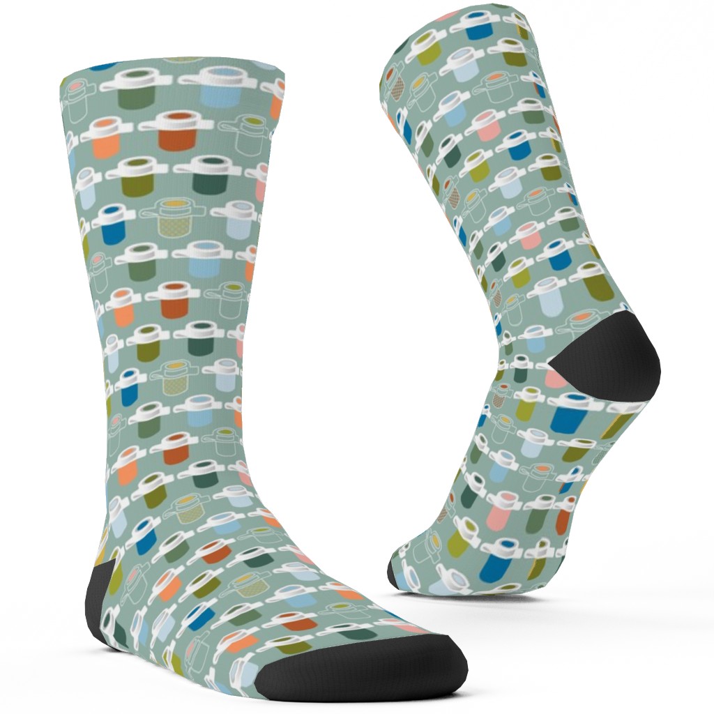 Paint Pots Custom Socks, Green