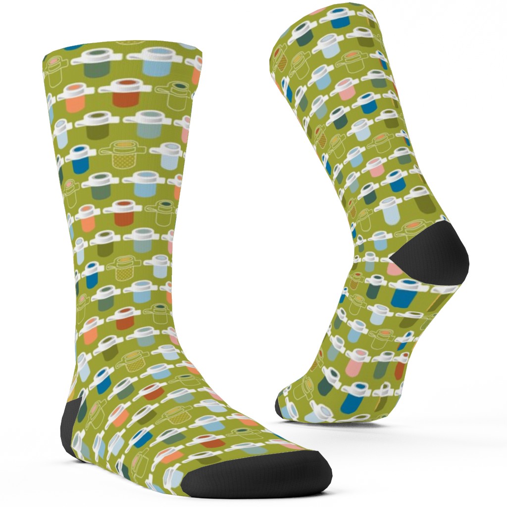 Paint Pots Custom Socks, Green