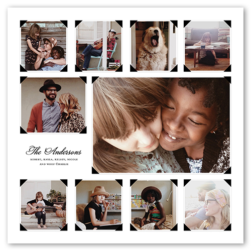 Black Corner Frames, 8x8white