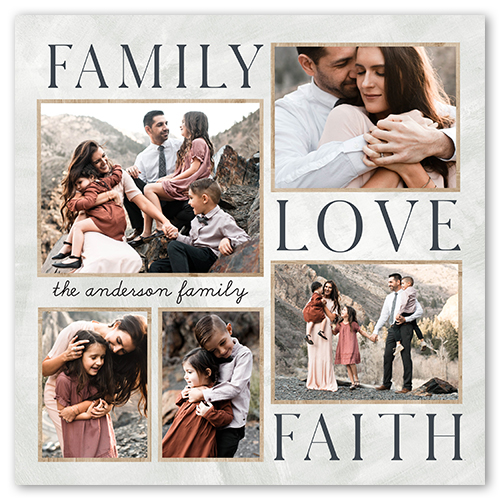 Rustic Family Sentiments, -12x12-Beige