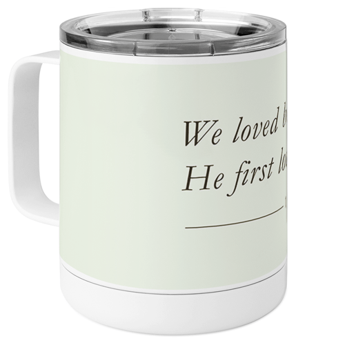 John 4:19 Stainless Steel Mug, 10oz, Multicolor