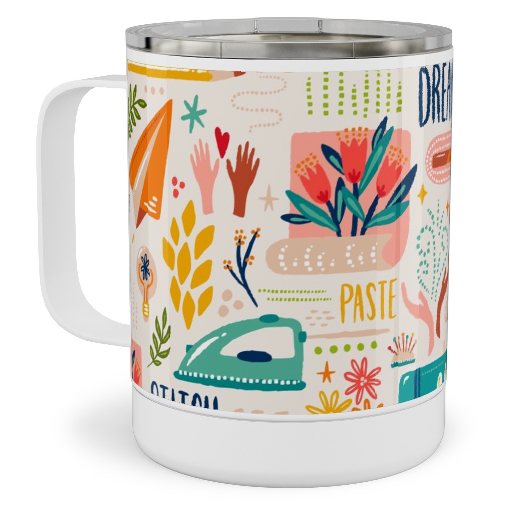 Send Joy - Multi Stainless Steel Mug, 10oz, Multicolor