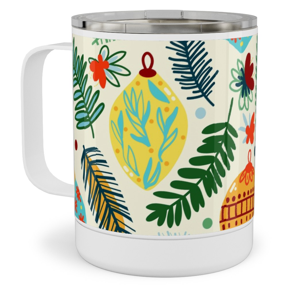 Colorful Christmas Classic - Multi Stainless Steel Mug, 10oz, Multicolor