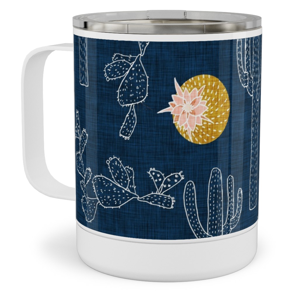 Cactus - Indigo Stainless Steel Mug, 10oz, Blue, True Blue
