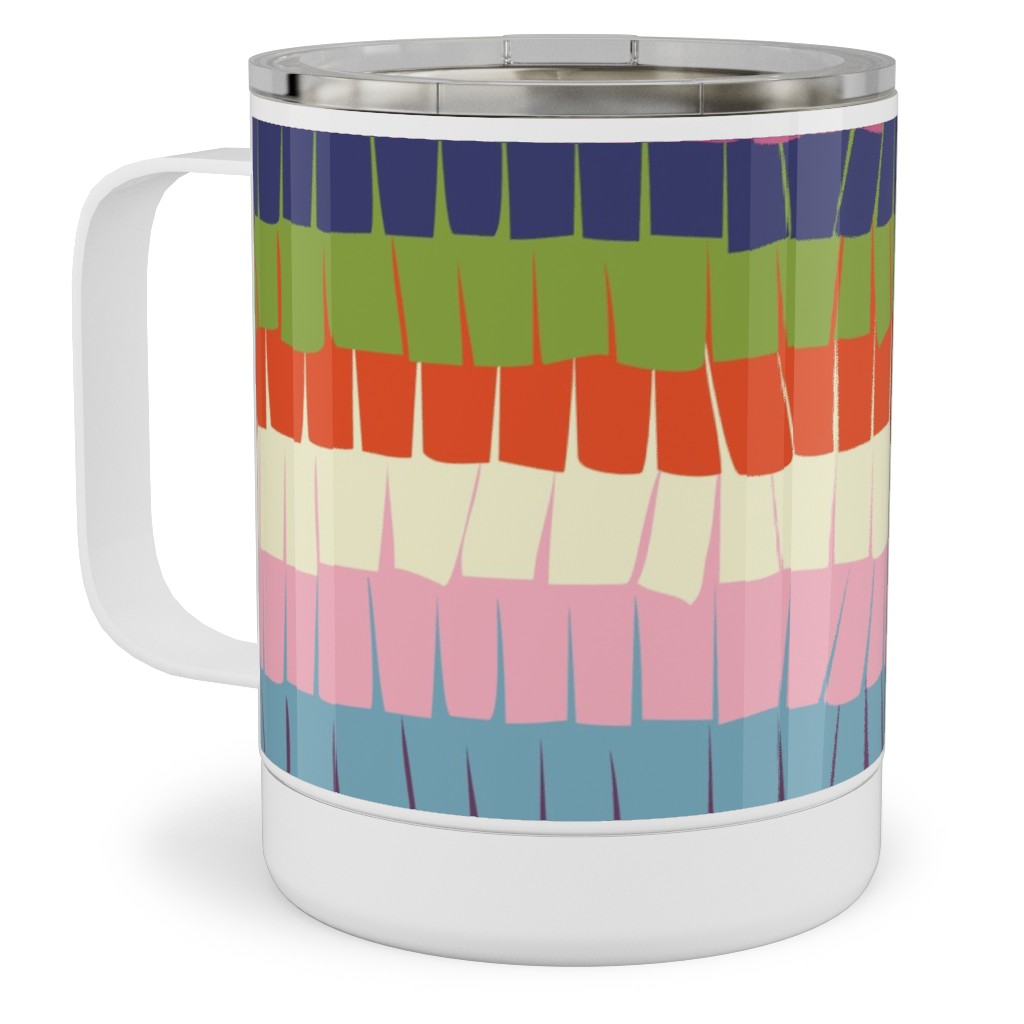 Piata Fiesta Party Stainless Steel Mug, 10oz, Multicolor