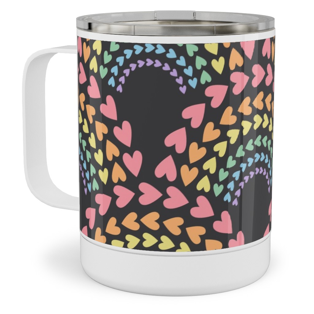 Rainbow Love Stainless Steel Mug, 10oz, Multicolor
