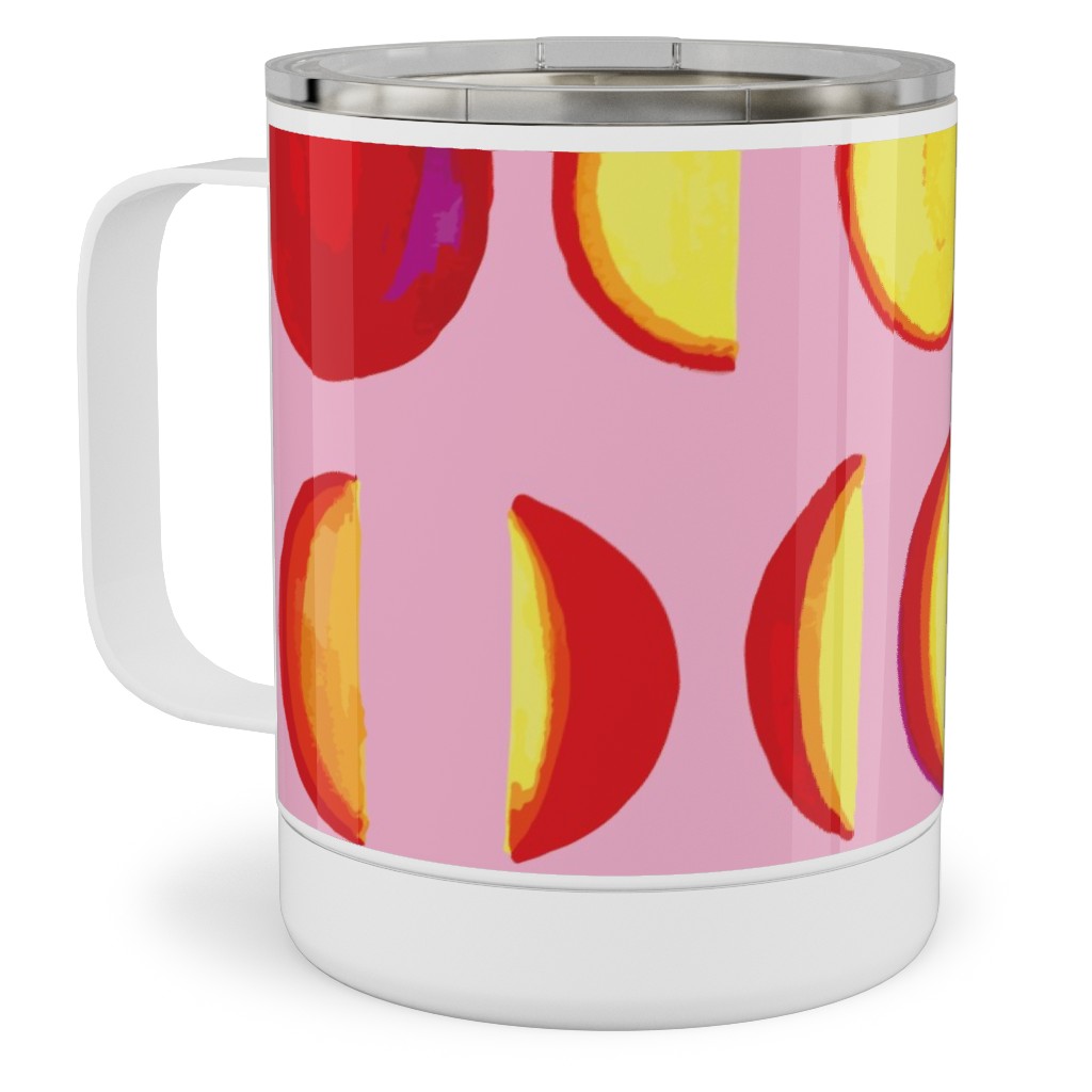 Plum Moon Stainless Steel Mug, 10oz, Pink, Bright Pink