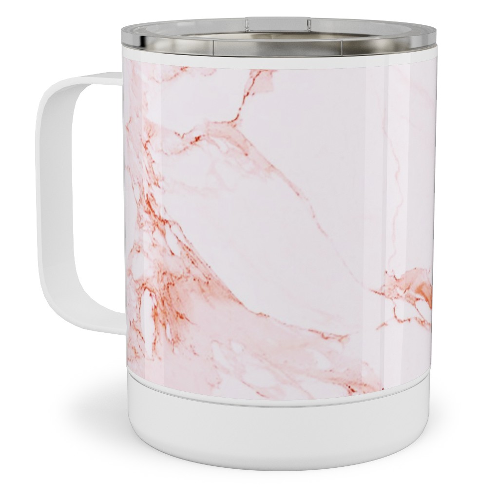 Marble - Blush Stainless Steel Mug, 10oz, Pink