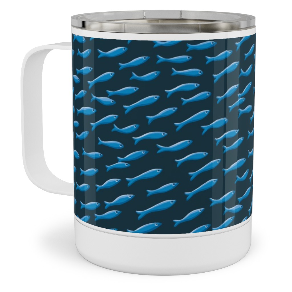 Blues and Shoal Stainless Steel Mug, 10oz, Blue, True Blue